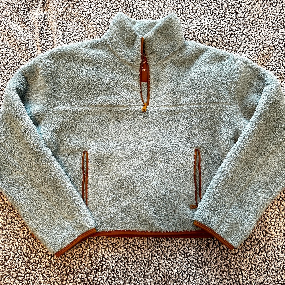Girlfriend Collective Mint Green Cropped Fleece XS